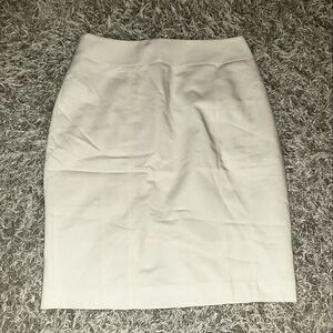 Express Creme Pencil Skirt, Size